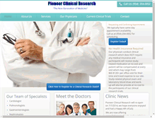 Tablet Screenshot of pioneerclinical.com